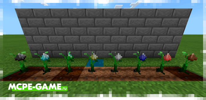 Growing Ore from the Mystica Crops mod in Minecraft