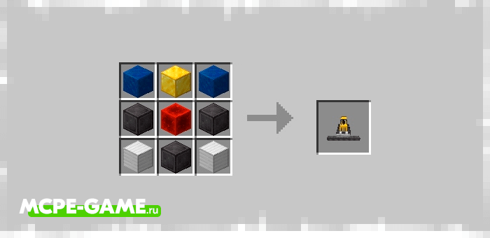 Рецепт крафта спецтехники для дорожных работ из мода Road Builder