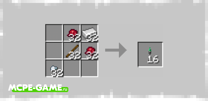 Recipe for Poison Throwing Knifes from the Throwing Knifes mod in Minecraft