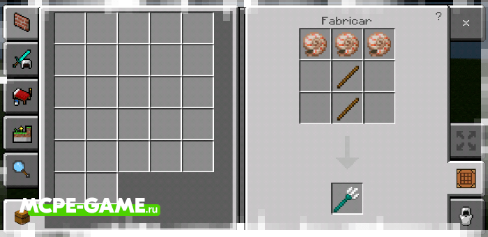 Crafting the Trident with the Crafting of Egg Generator and Items mod in Minecraft