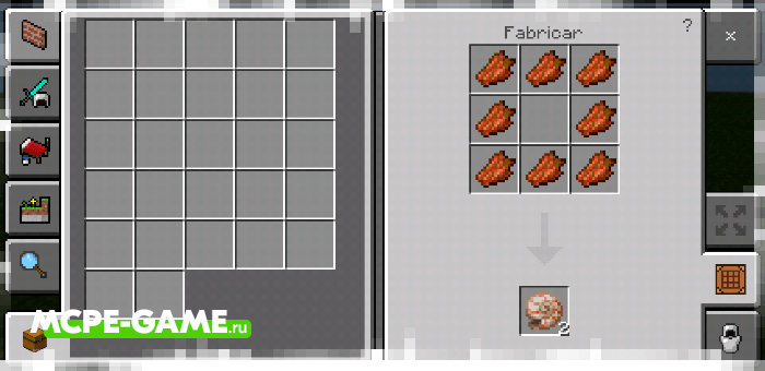 Recipe for Crafting the Heart of the Sea with the Crafting of Egg Generator and Items mod in Minecraft