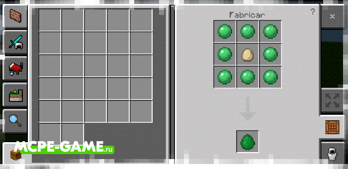 Recipe for Crafting a Slug Calling Egg with the Crafting of Egg Generator and Items mod in Minecraft