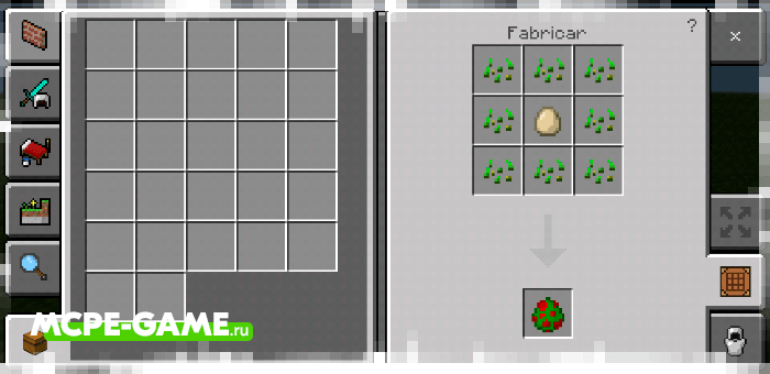 Recipe for Crafting Parrot Call Egg with Crafting of Egg Generator and Items in Minecraft
