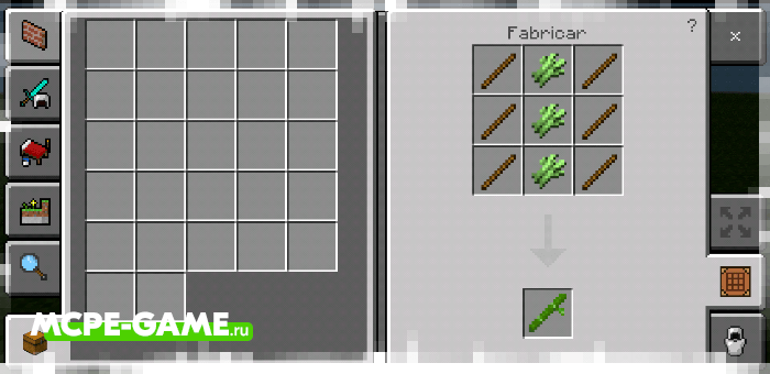 Recipe for Crafting Reeds with the Crafting of Egg Generator and Items mod in Minecraft