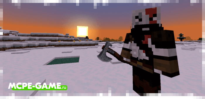 Kratos from God Of War mod for Minecraft