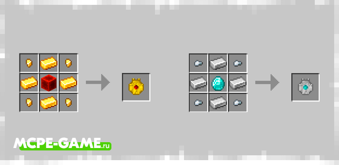 Amulet Crafting Recipes from the Mermaids mod in Minecraft