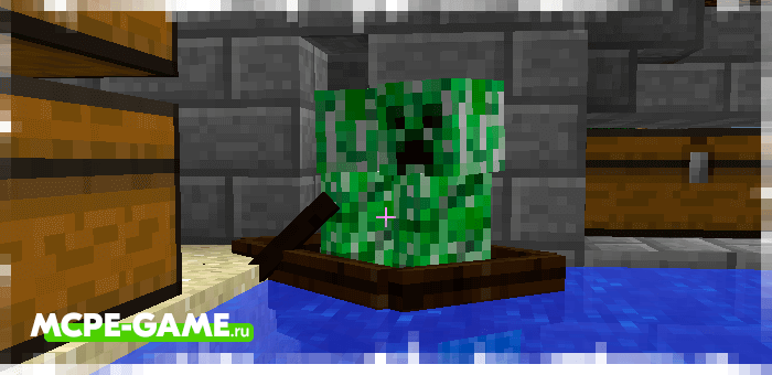 A creeper hit by a boat can explode and cause damage
