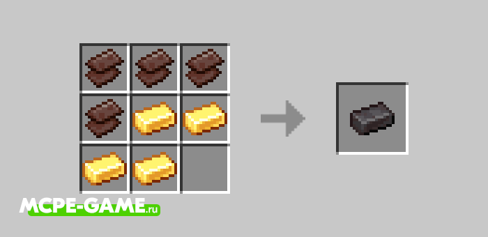 Recipe for neserite ingot crafting