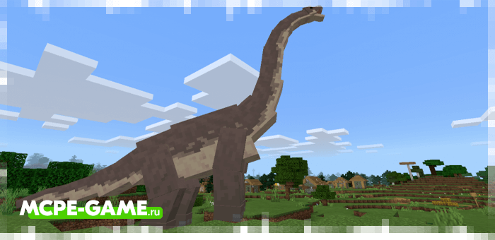 Брахиозавр из мода Craft Cretaceous для Minecraft