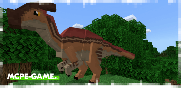 Паразауролофы из мода Craft Cretaceous для Minecraft