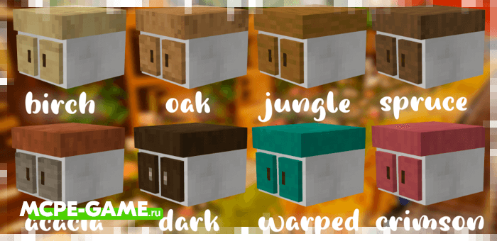 Cabinets from the Morriz Craft mod for Minecraft