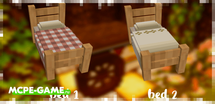 Beds from the Morriz Craft mod for Minecraft