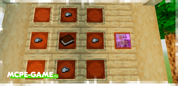 Recipe for furniture catalog crafting from the Redred Craft mod for Minecraft
