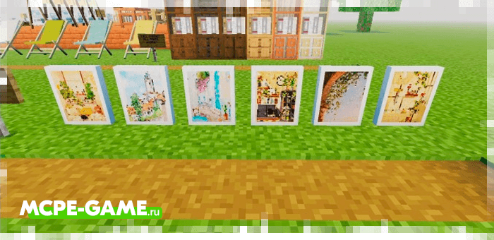 Partitions and paintings from the Redred Craft mod for Minecraft