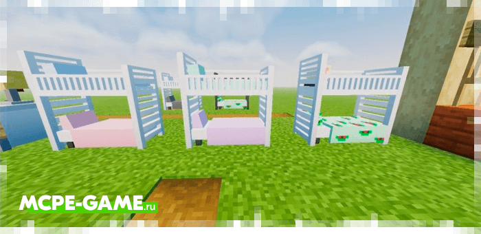 Bunk beds from the Redred Craft mod for Minecraft