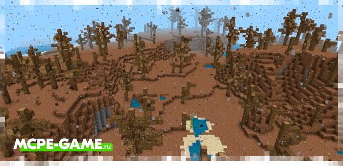 New biomes from the Survivalcraft mod for Minecraft