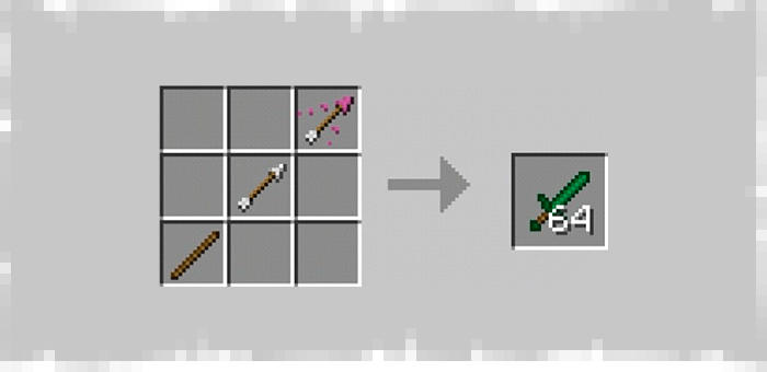 Healing Sword from the Super Swords mod for Minecraft