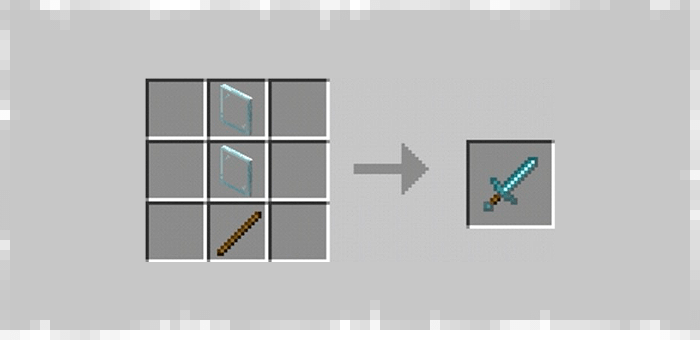 Стеклянный меч из мода Super Swords для Minecraft