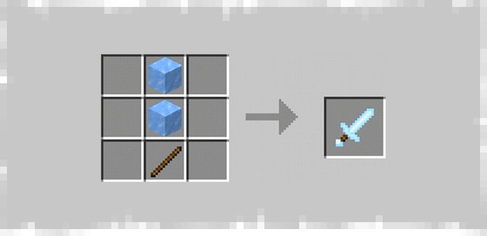 Ice Sword from Super Swords mod for Minecraft