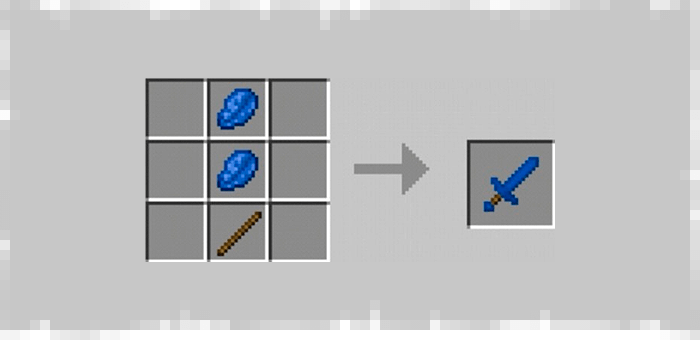 Lapis Lazuli Sword from the Super Swords mod for Minecraft