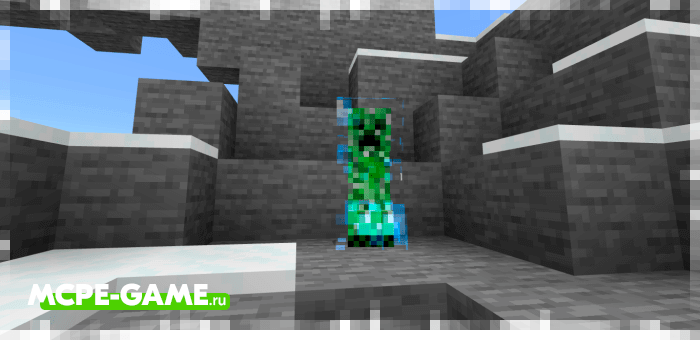 Electric Creeper from Unlucky Blocks mod for Minecraft