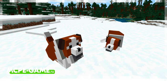 St Bernard from the Wolves+ mod for Minecraft