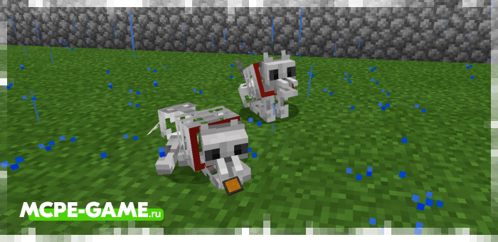 Skeleton Wolves from the Wolves+ mod for Minecraft