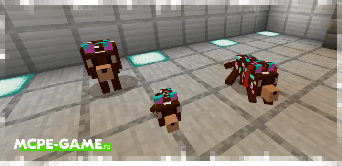 Chocolate Wolves from the Wolves+ mod for Minecraft