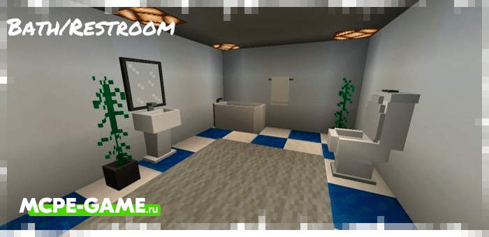 Примеры расстановки мебели из Minecraft мода Bzf Furniture's