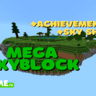 MEGA Skyblock — Выживание на огромном Скайблок острове