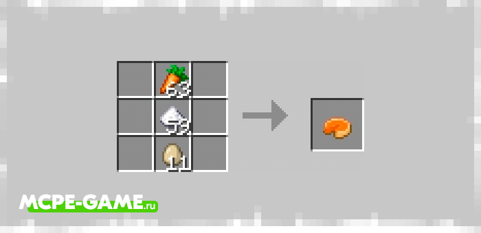 Морковный пирог в Minecraft